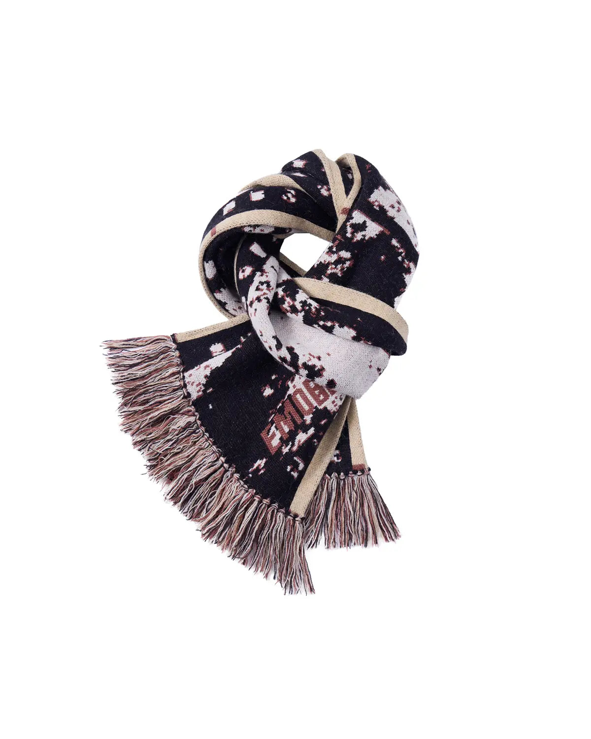 EMO Brushed Knit Film Strip Scarf