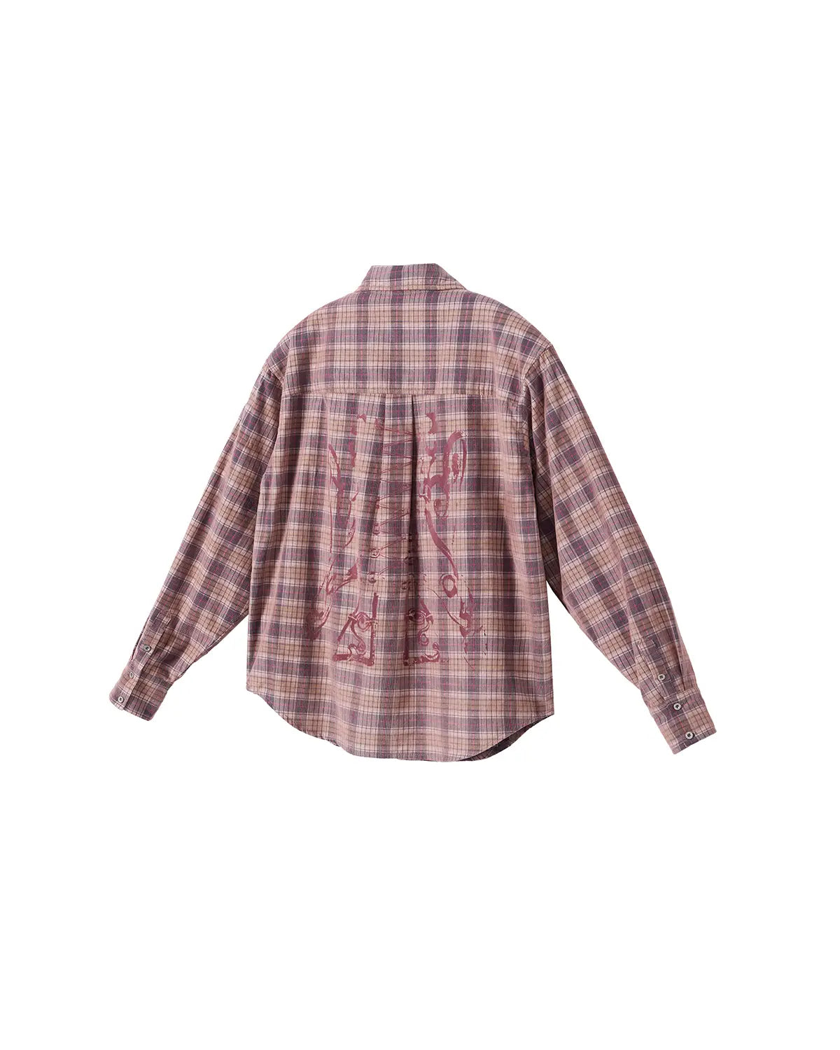 EMO Vintage Texture Flocking Button-Down