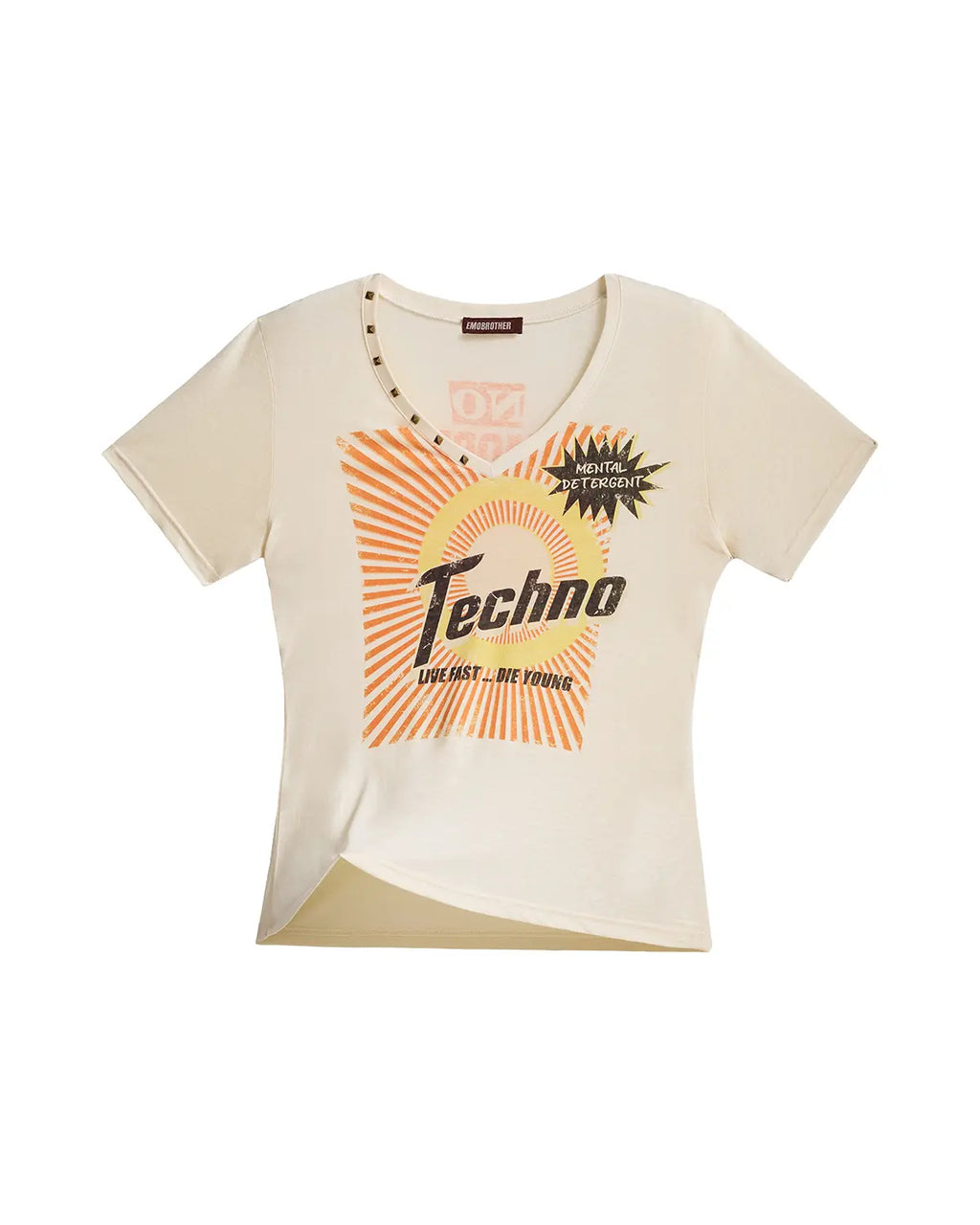 EMO Techno Wash Fitted V-Neck Tee