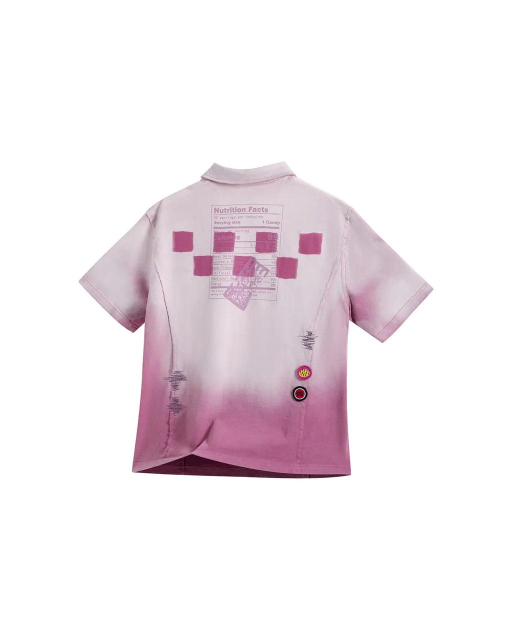 EMO “Taro Candy” Washed Cropped Polo Tee pink