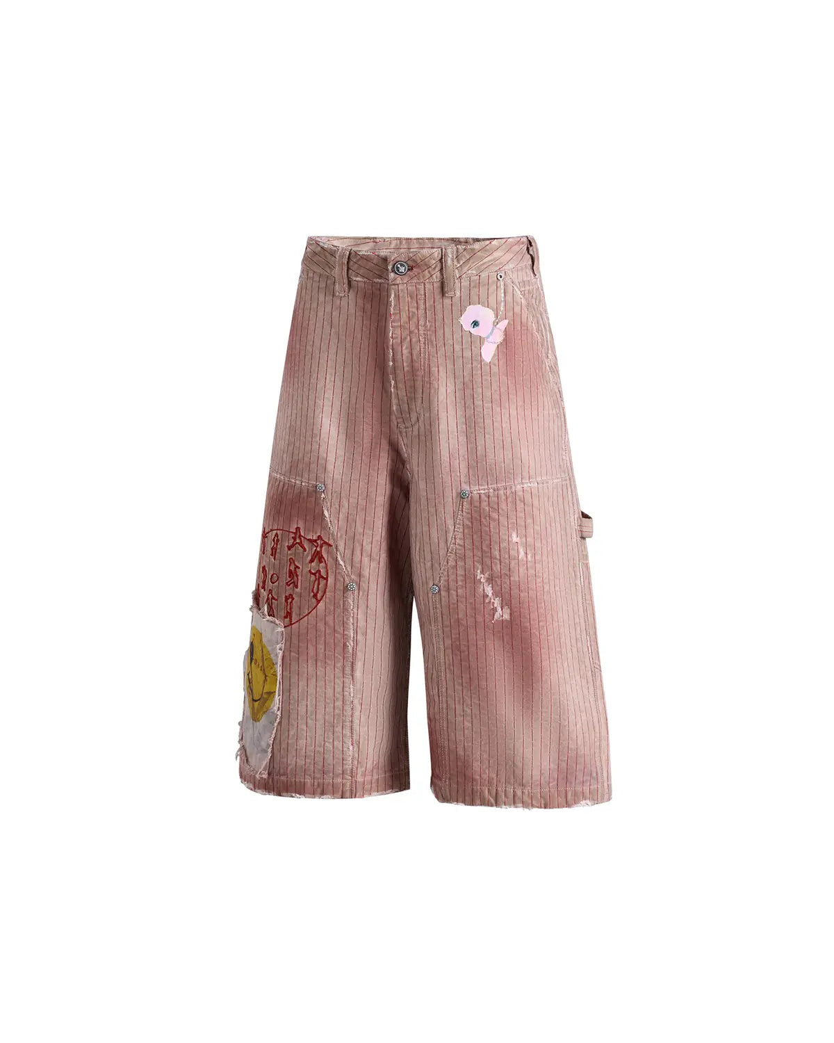 EMO “Acid Smiley” Washed Carpenter Shorts