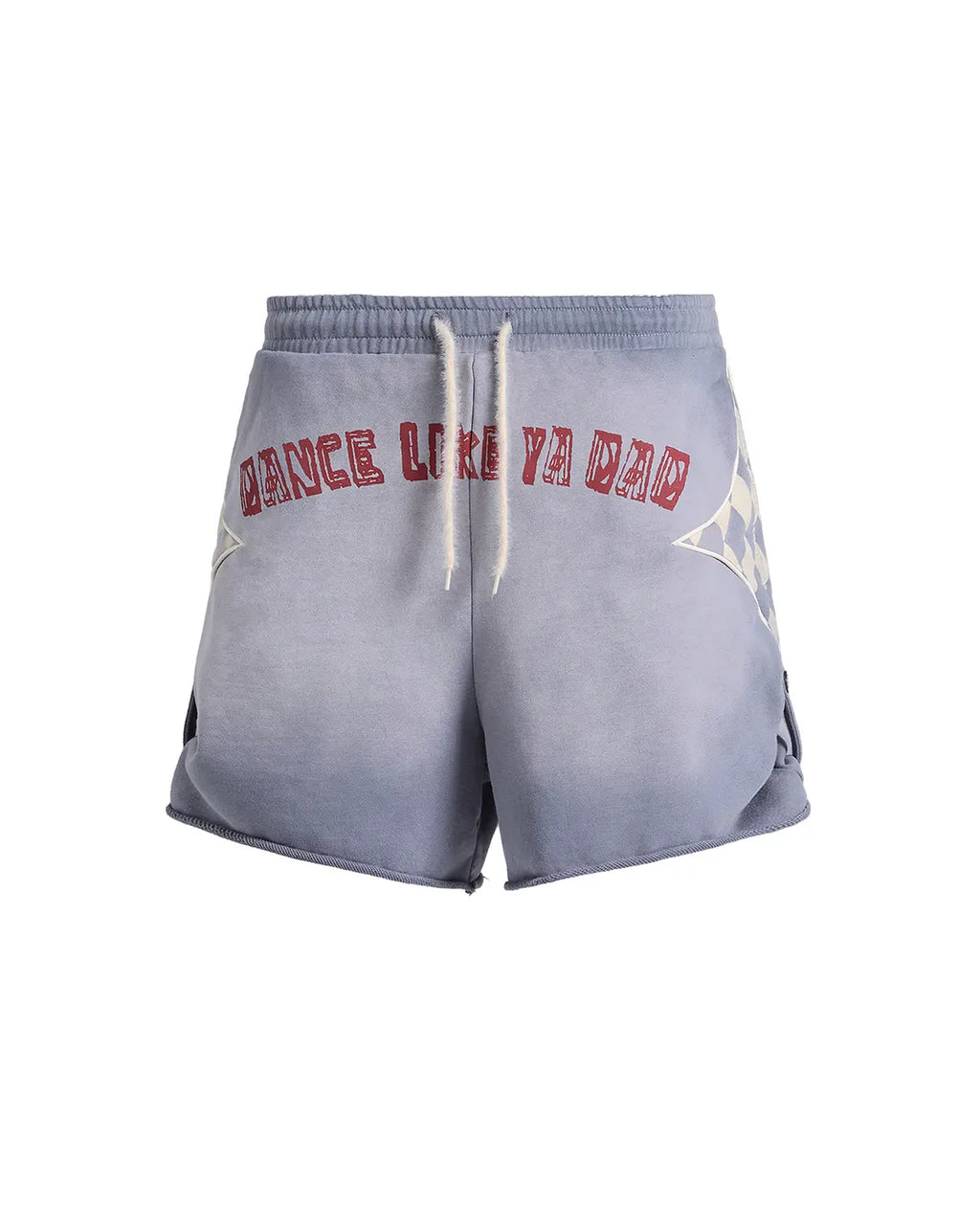 EMO Garment Washed Diamond Quilted Shorts blue