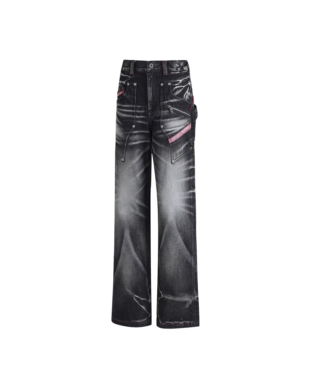 EMO Red Stitch Vintage Wash Slim Jeans