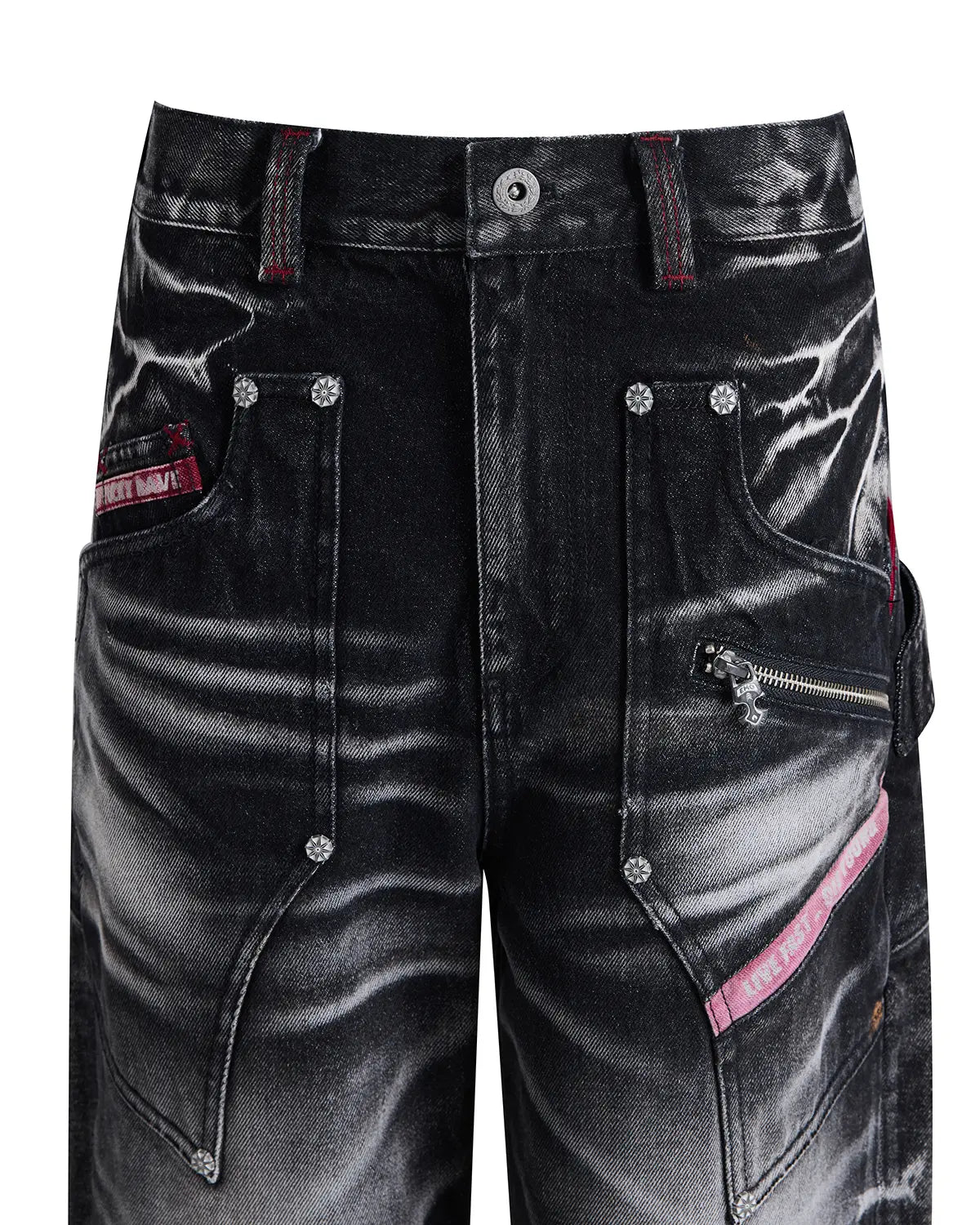 EMO Red Stitch Vintage Wash Slim Jeans