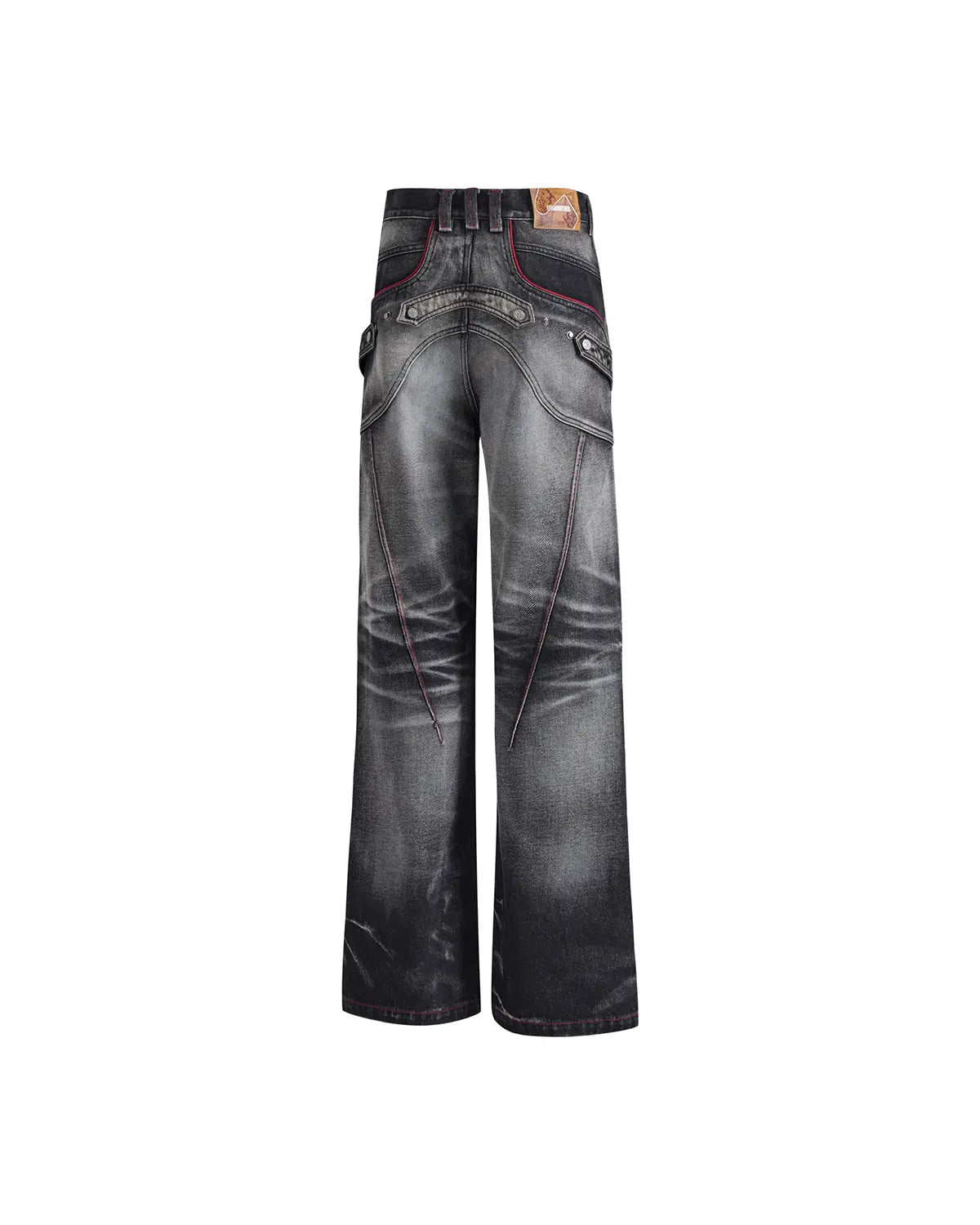 EMO Red Stitch Vintage Wash Slim Jeans
