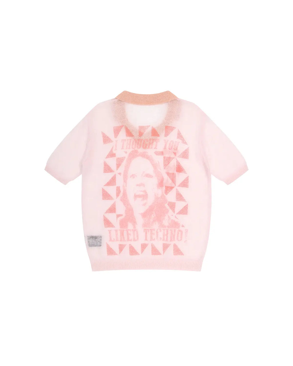EMO Mohair Wool Knit Short Sleeve（Pink）
