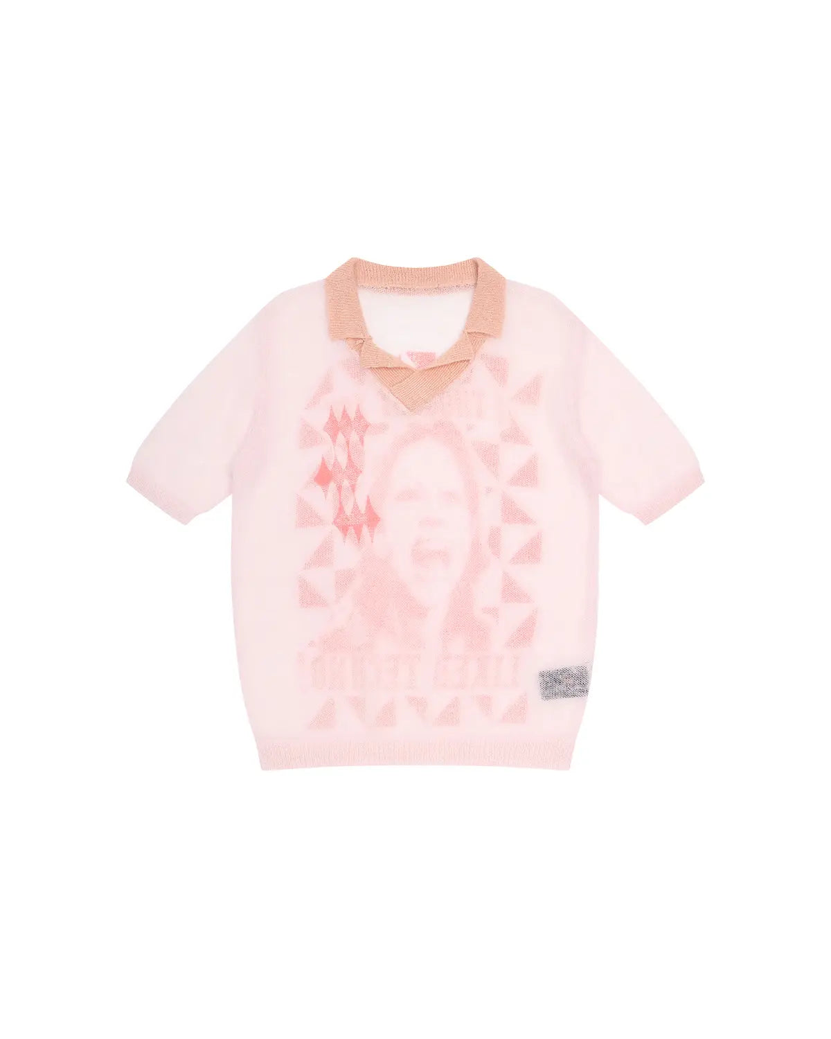 EMO Mohair Wool Knit Short Sleeve（Pink）