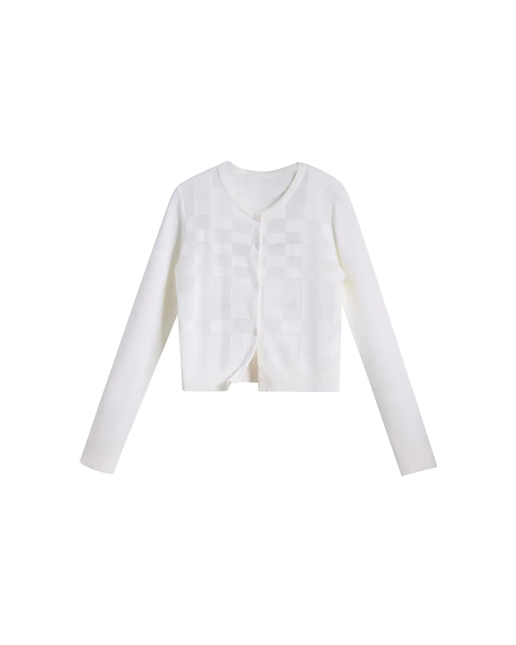EMO “Techno Wash” Wool Blend Cardigan White