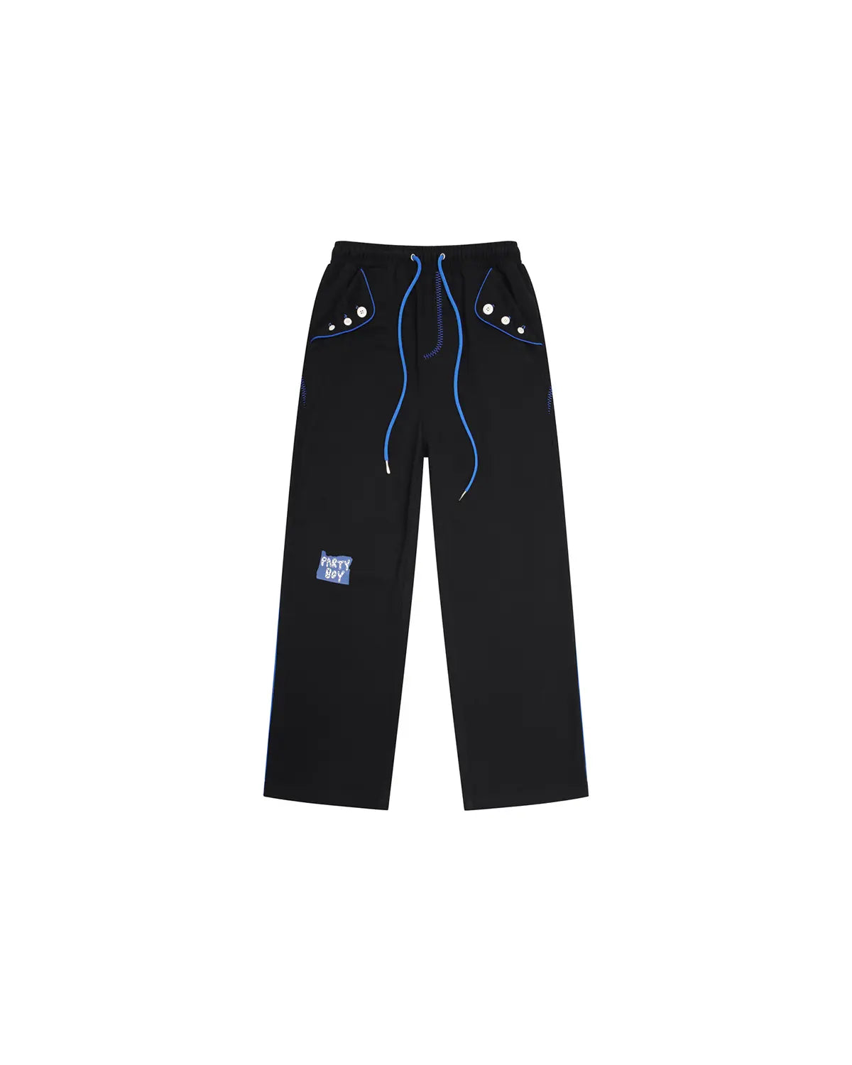 EMO Embroidered Straight-Leg Sweatpants Black