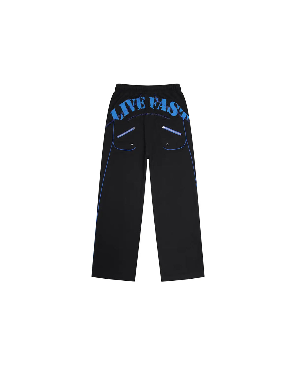EMO Embroidered Straight-Leg Sweatpants Black