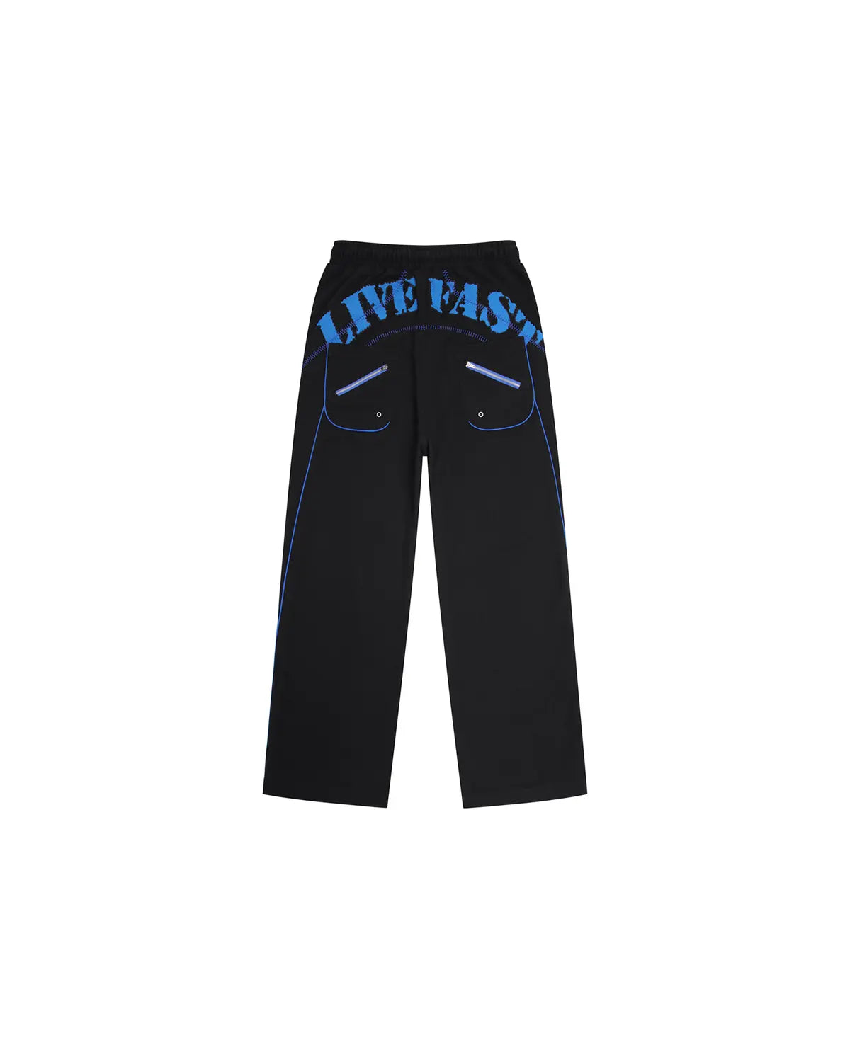 EMO Embroidered Straight-Leg Sweatpants Black