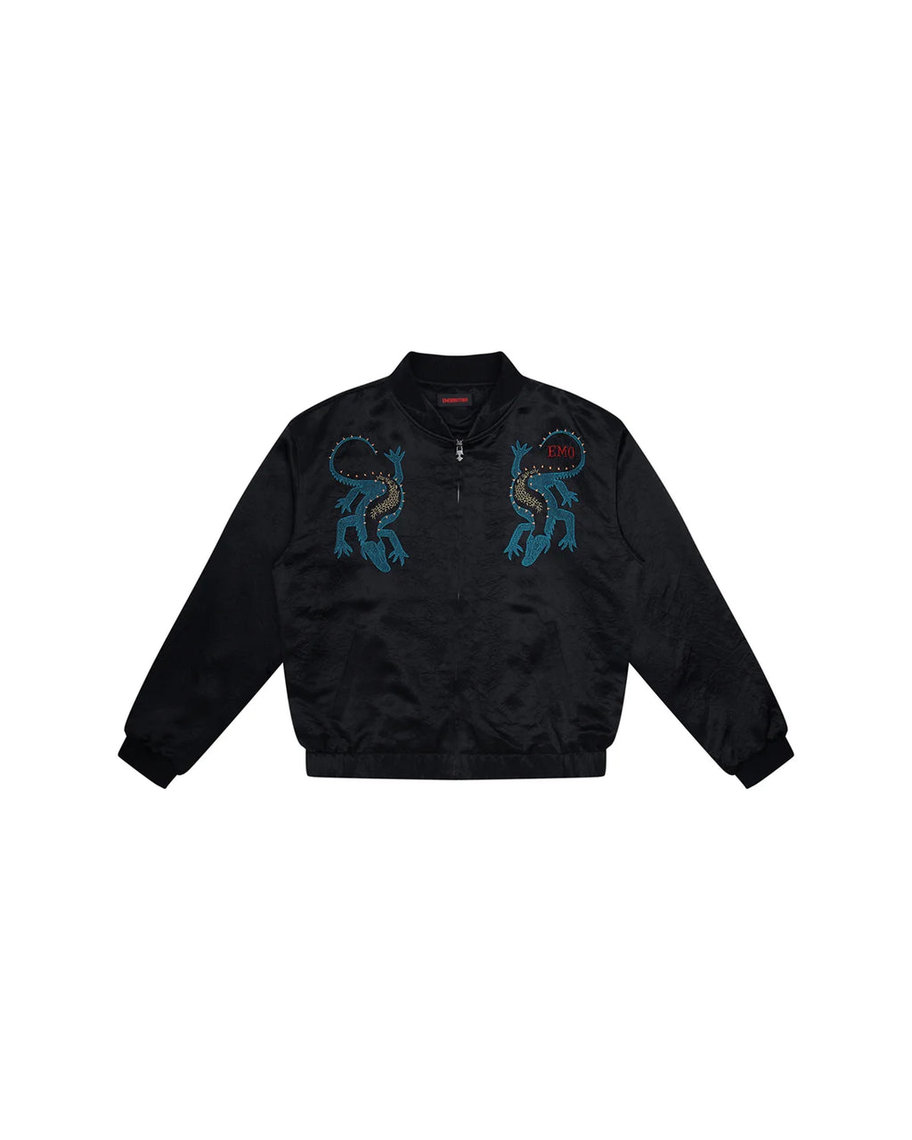EMO Mirrored Tiger-Stripe Sukajan Jacket Black