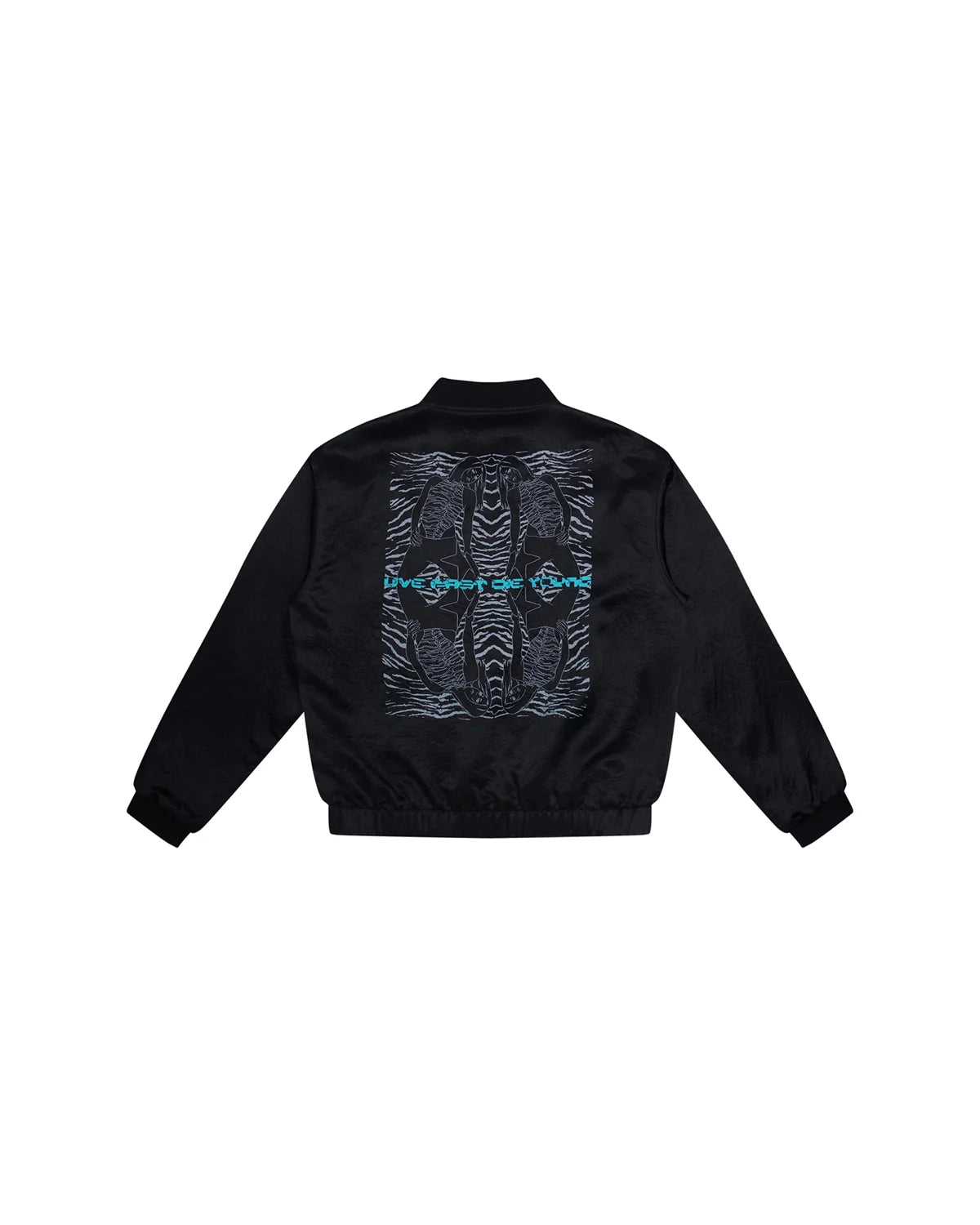 EMO Mirrored Tiger-Stripe Sukajan Jacket Black