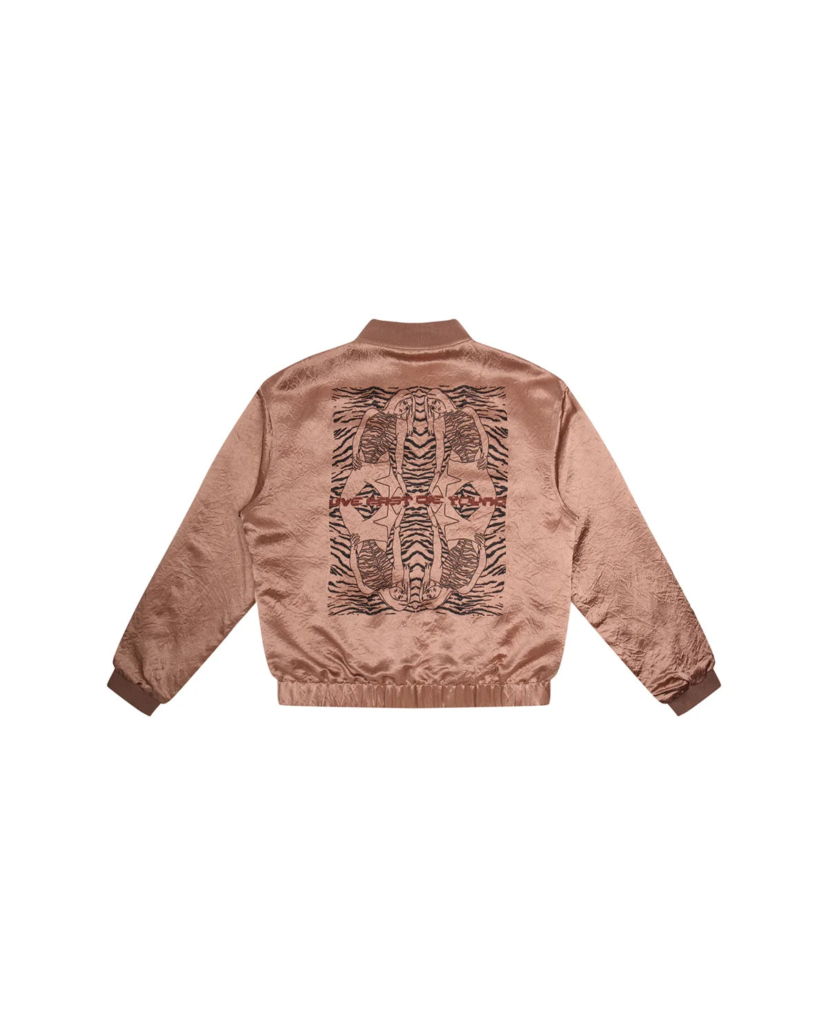 EMO Mirrored Tiger-Stripe Sukajan Jacket Red