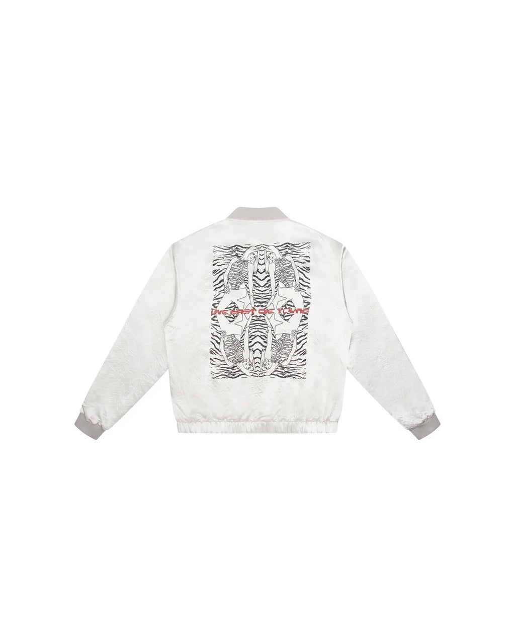EMO Mirrored Tiger-Stripe Sukajan Jacket Gray