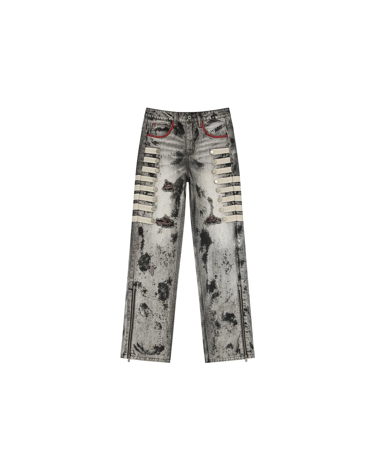 EMO Napoleon Mottled Wash Straight Leg Jeans