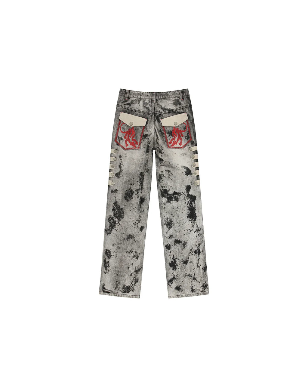EMO Napoleon Mottled Wash Straight Leg Jeans