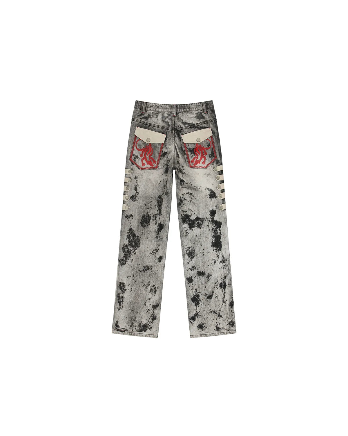 EMO Napoleon Mottled Wash Straight Leg Jeans