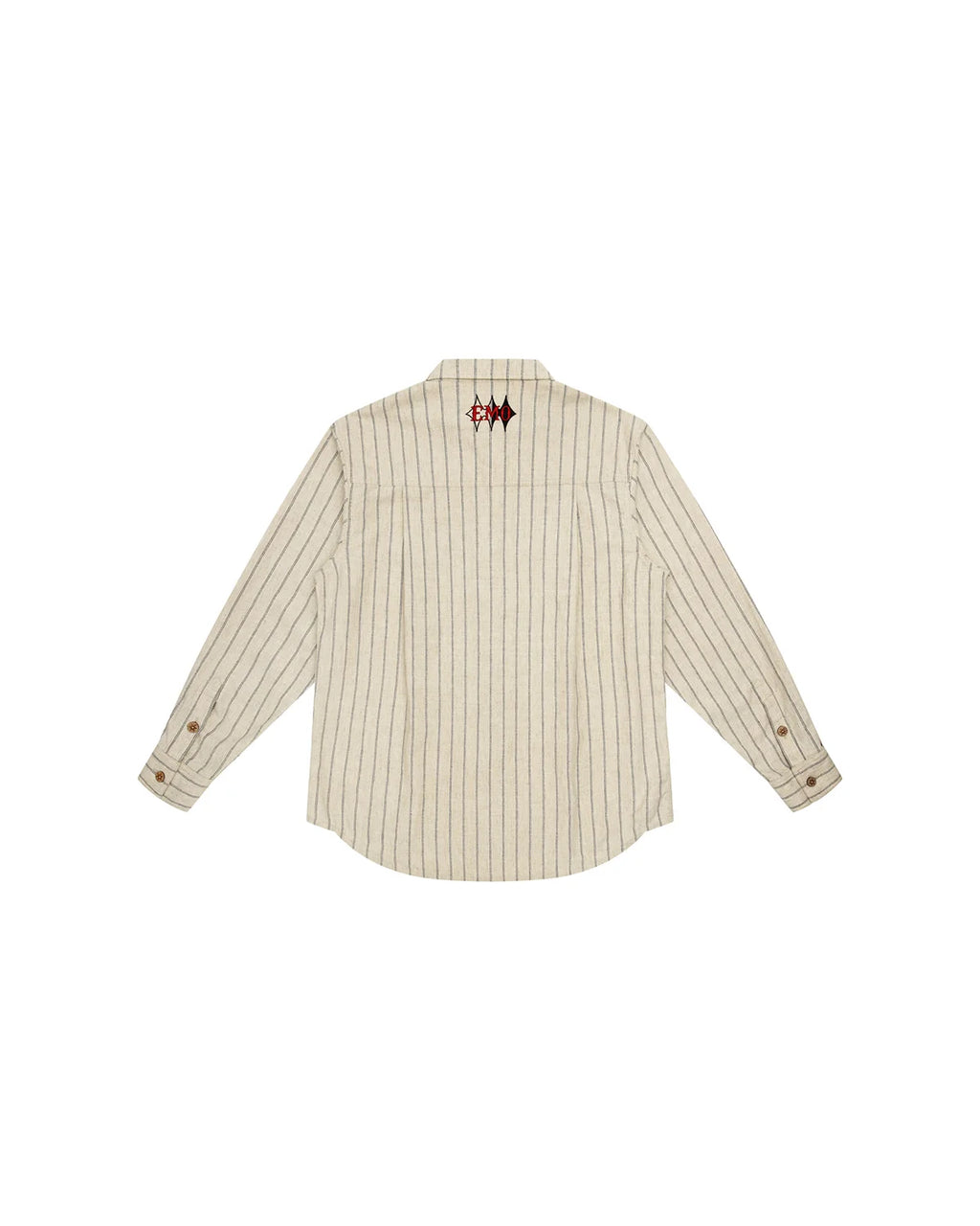 EMO Napoleon Double-Breasted Vertical-Striped Shirt
