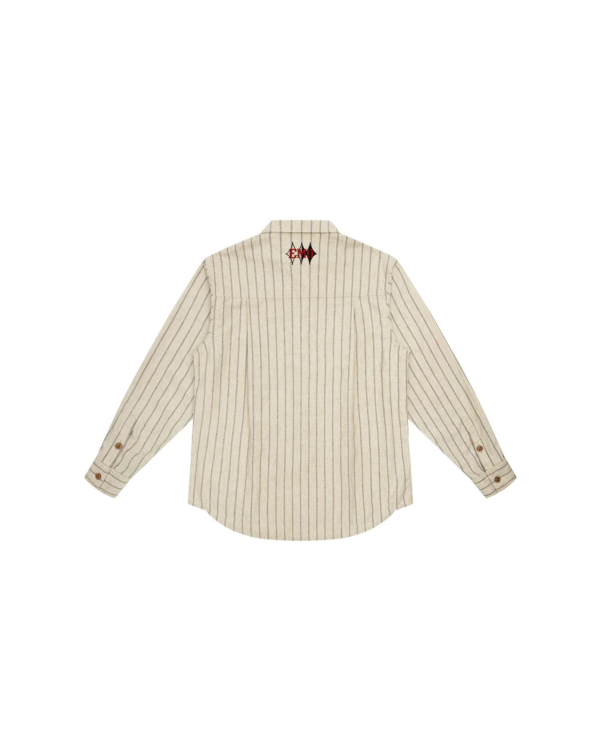 EMO Napoleon Double-Breasted Vertical-Striped Shirt