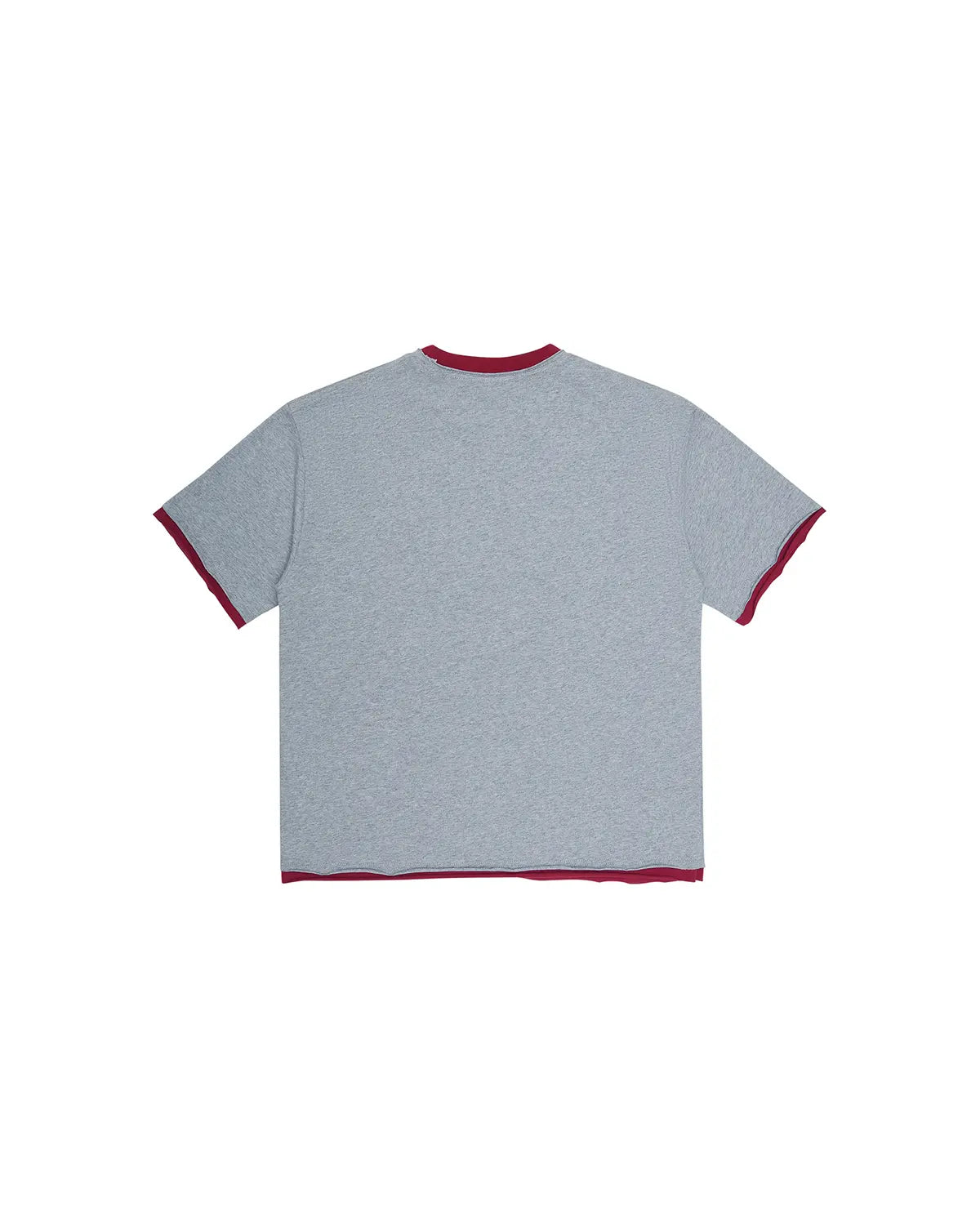 EMO Fake Layer Cropped Box Tee Grey