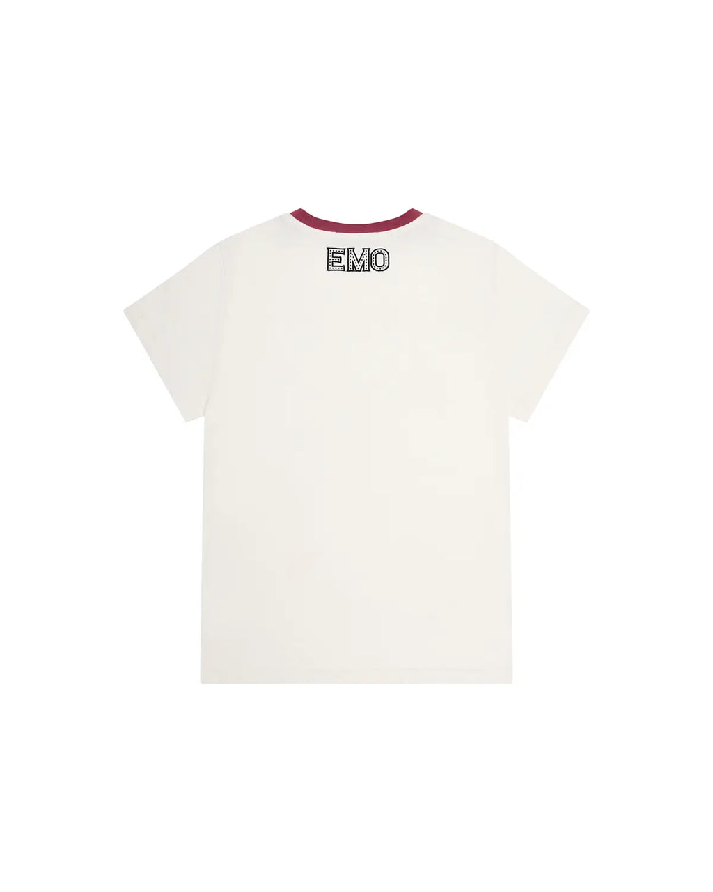 EMO “I Love Techno” Slub Print Tee White