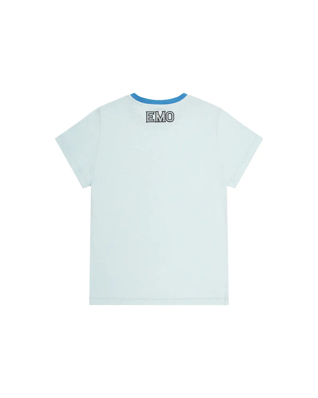 EMO “I Love Techno” Slub Print Tee（blue）