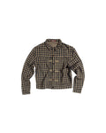 EMO Knit Plaid-Effect Embroidered Jacket