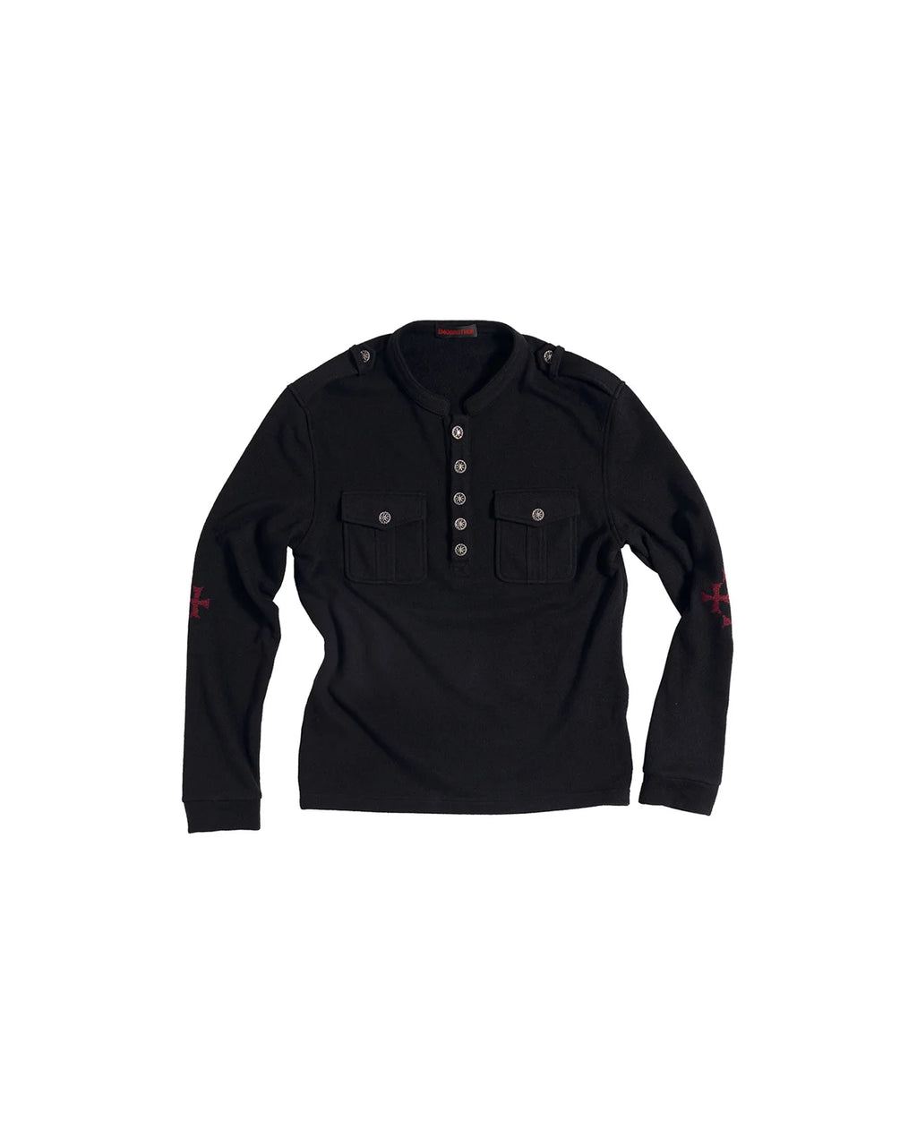 EMO Ruins Graphic Military T-Shirt Black