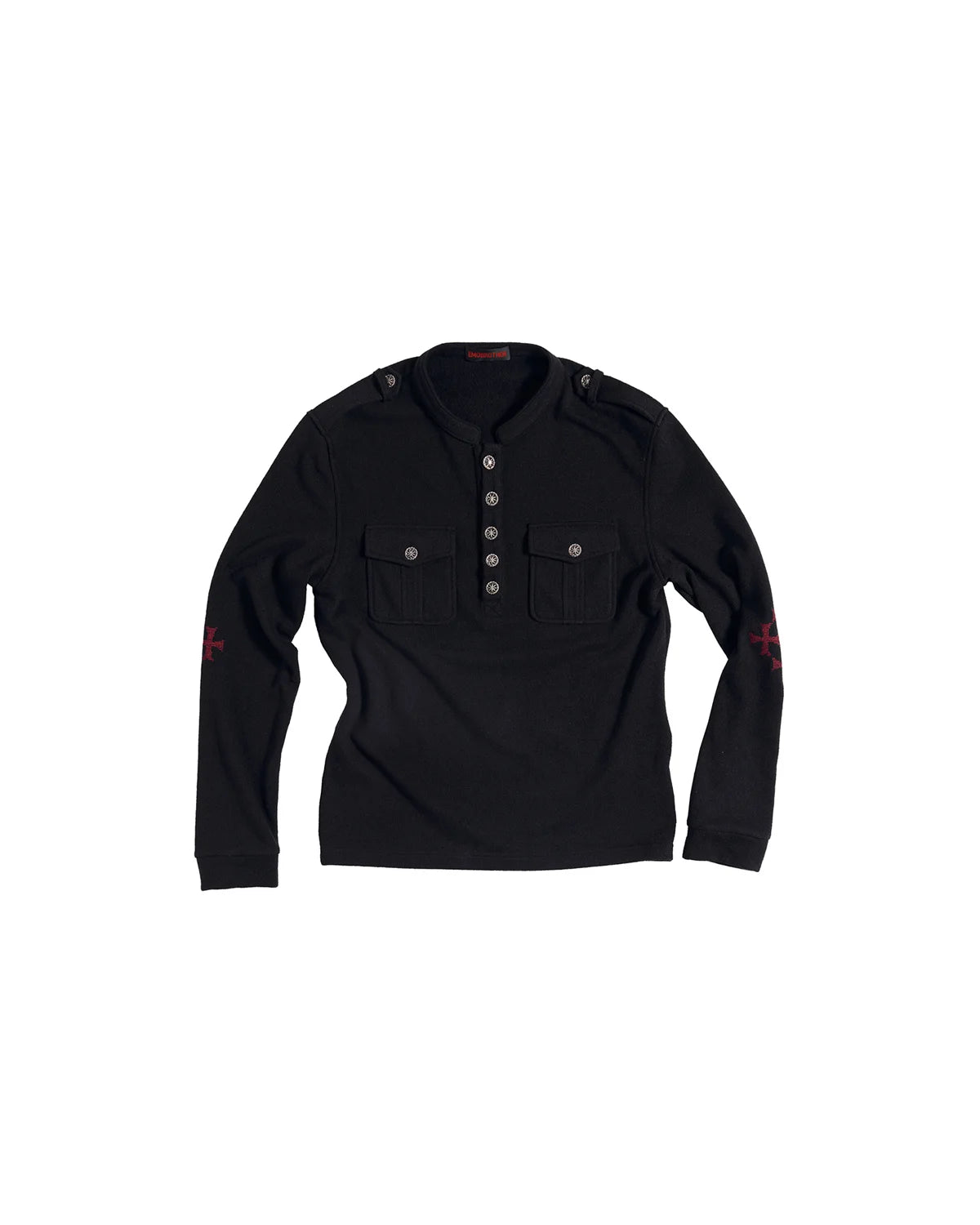 EMO Ruins Graphic Military T-Shirt Black