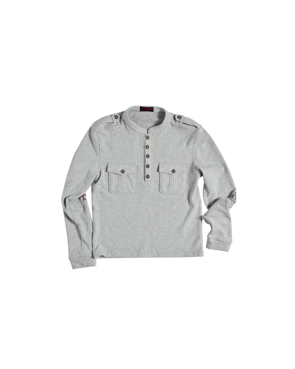 EMO Ruins Graphic Military T-Shirt Gray