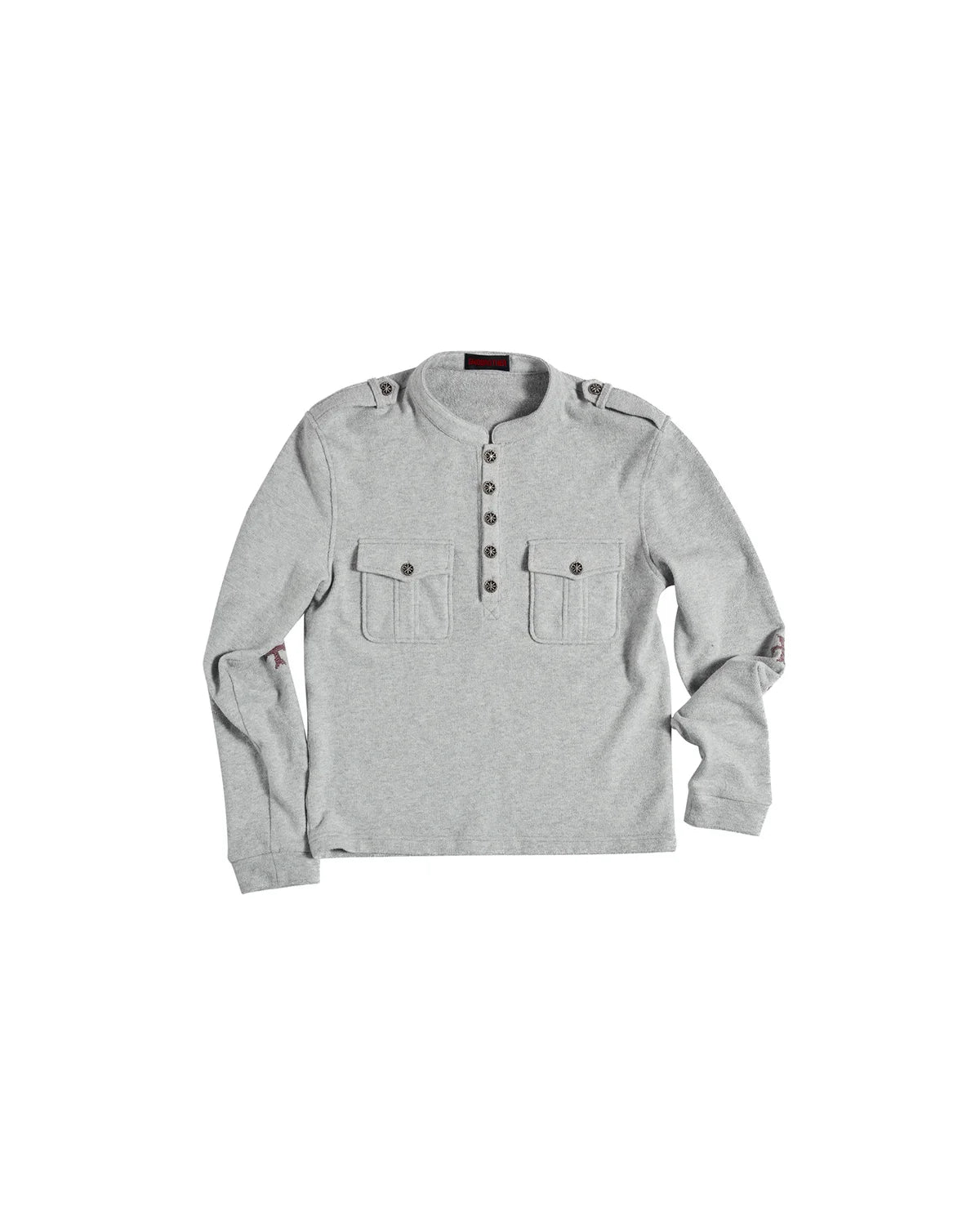 EMO Ruins Graphic Military T-Shirt Gray