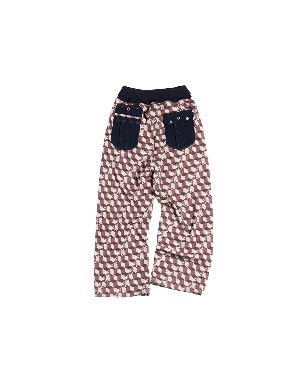 EMO Logo Print Wide-Leg Sweatpants Red